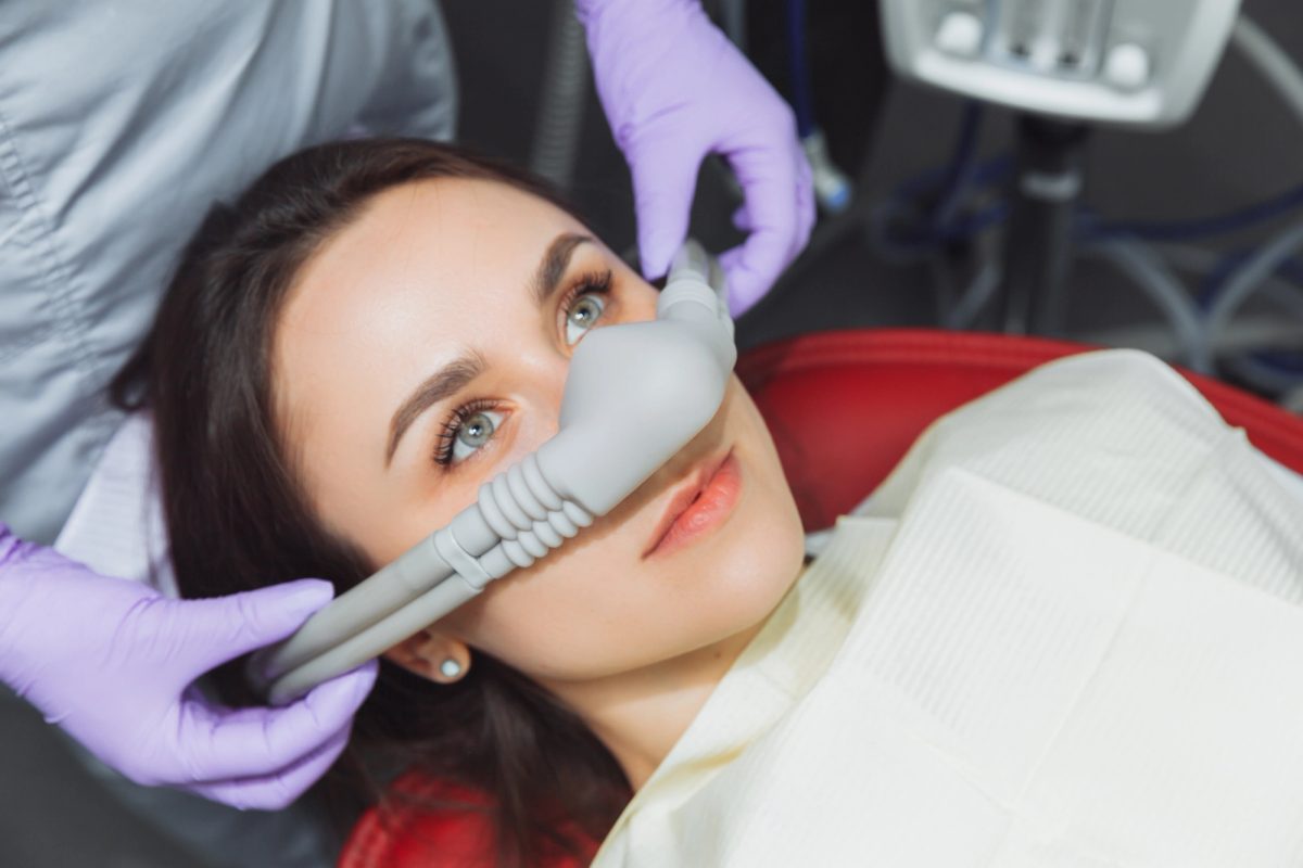 A patient receiving comfort-focused dental care